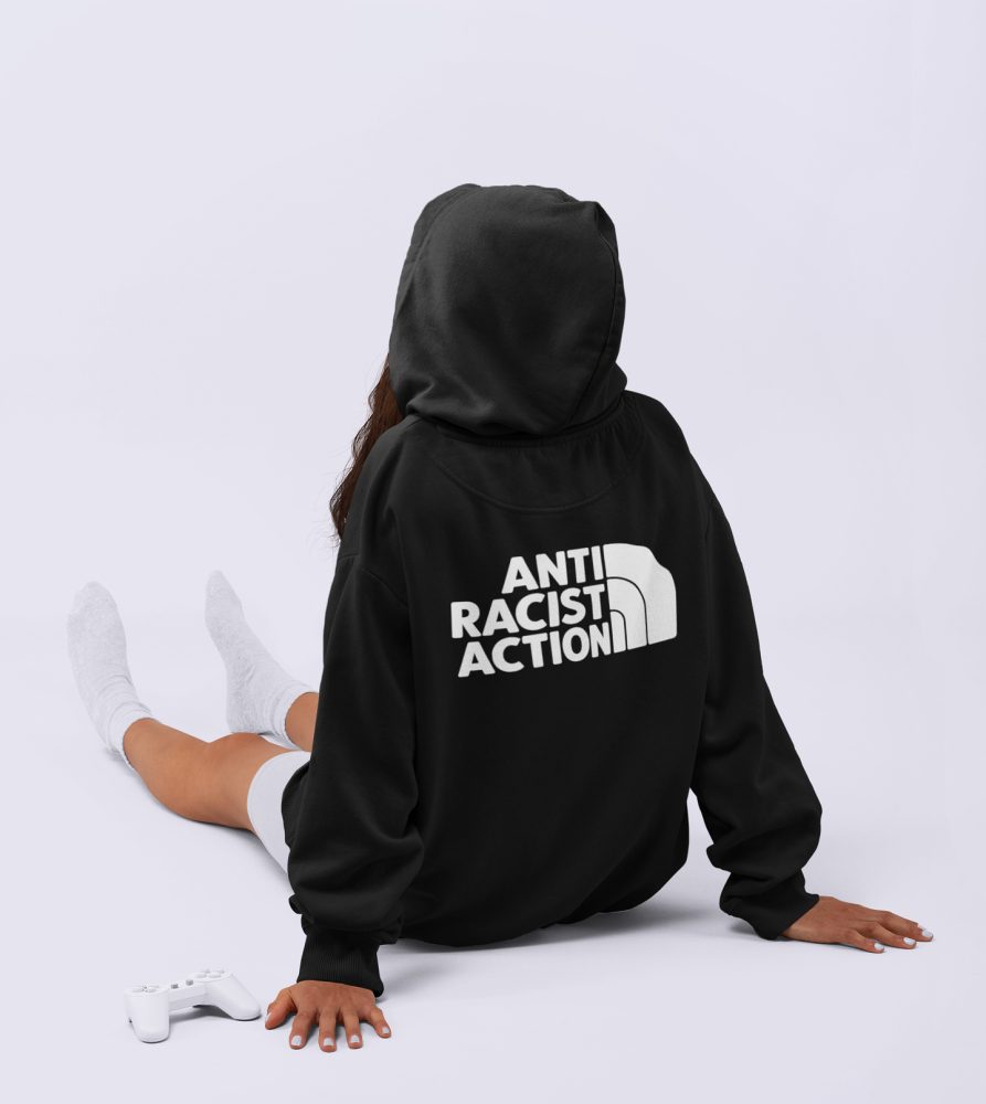 Anti Racist Action unisex mikina s kapucí na zip