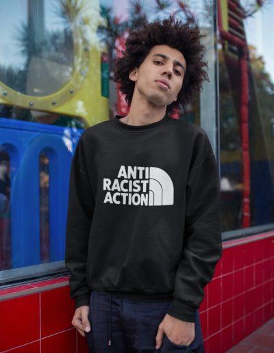 Anti Racist Action unisex mikina bez kapuce
