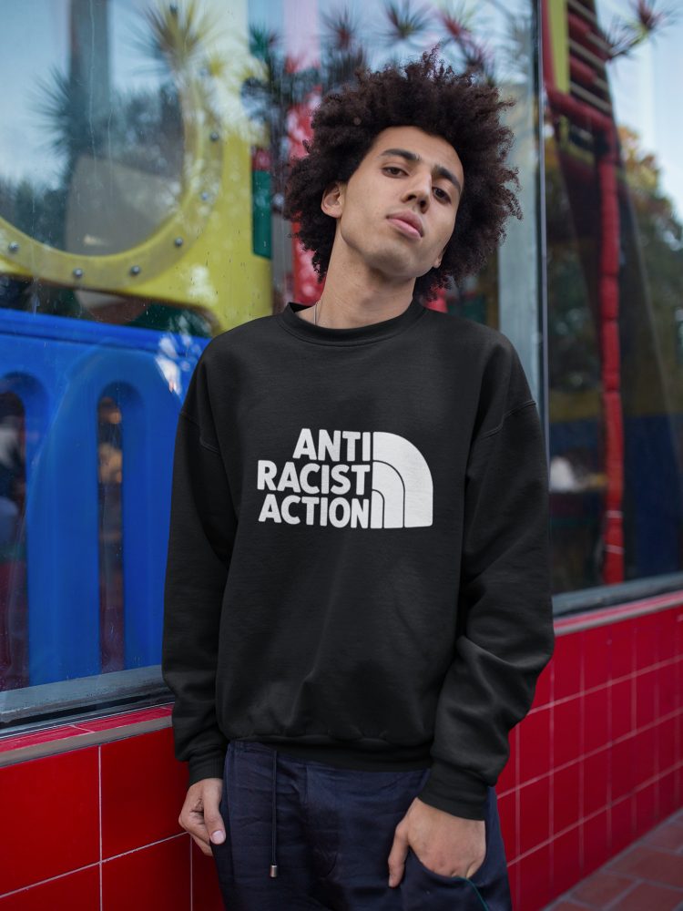 Anti Racist Action unisex mikina bez kapuce