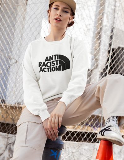 Anti Racist Action unisex mikina bez kapuce