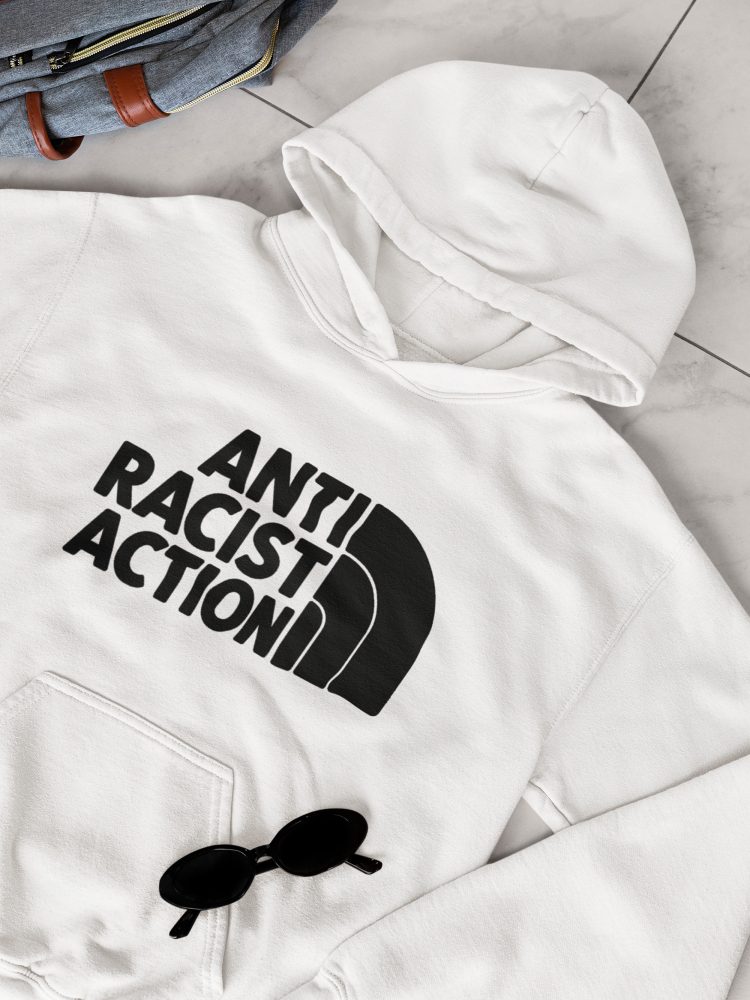 Anti Racist Action unisex mikina s kapucí