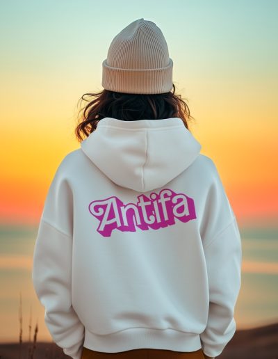 Antifa Doll Edition unisex mikina s kapucí na zip