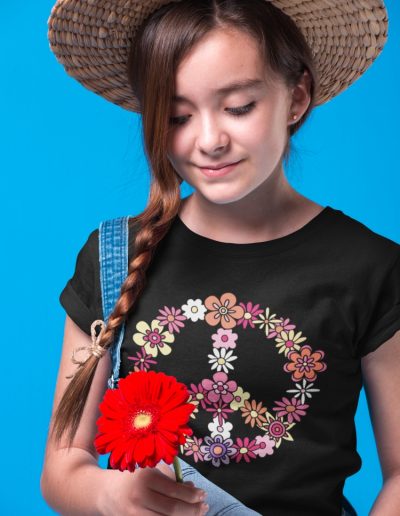 Flower Power Peace dětské tričko