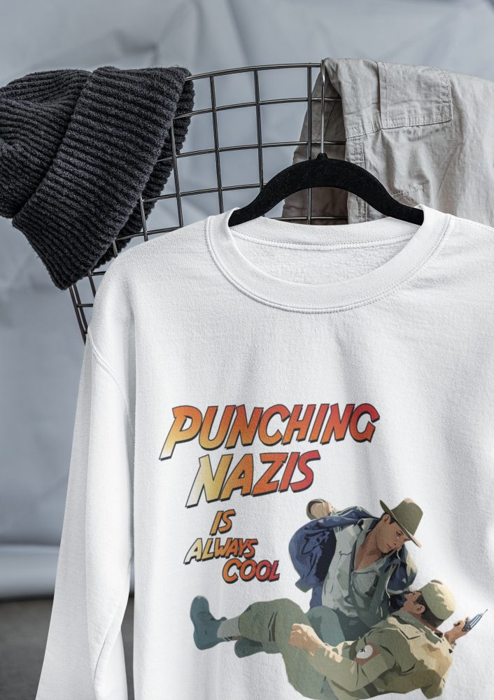 Punching Nazis Is Always Cool unisex mikina bez kapuce