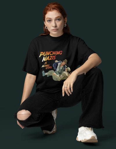 Punching Nazis Is Always Cool unisex tričko