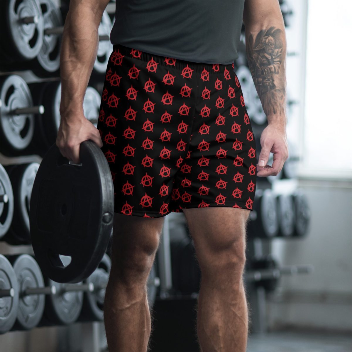 Anarchy Red unisex recyklované kraťasy