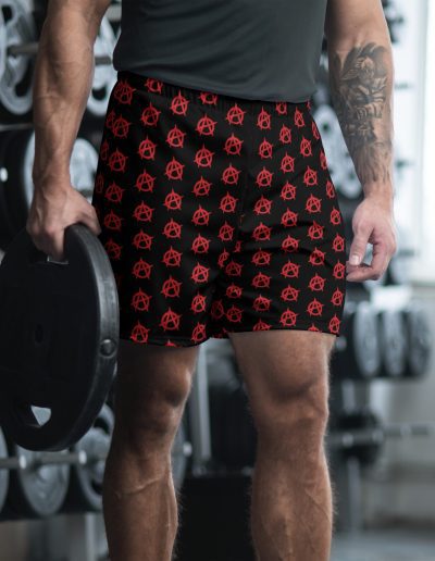 Anarchy Red unisex recyklované kraťasy