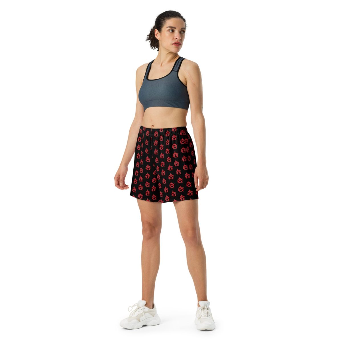 Anarchy Red unisex recyklované kraťasy