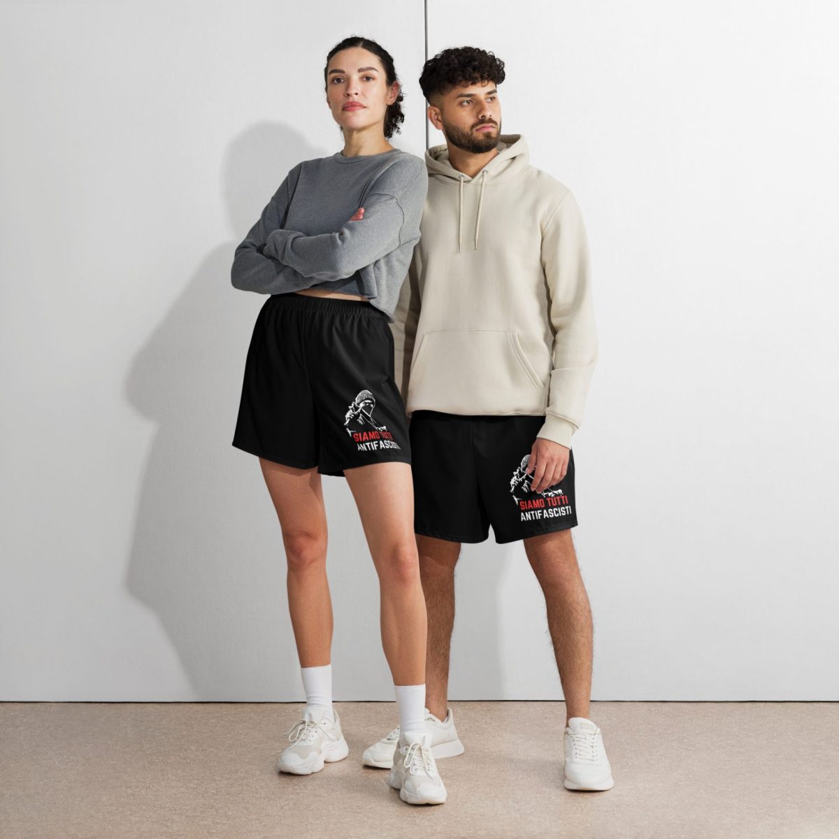 Siamo Tutti Antifascisti unisex recyklované kraťasy