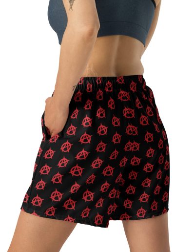 Anarchy Red unisex recyklované kraťasy