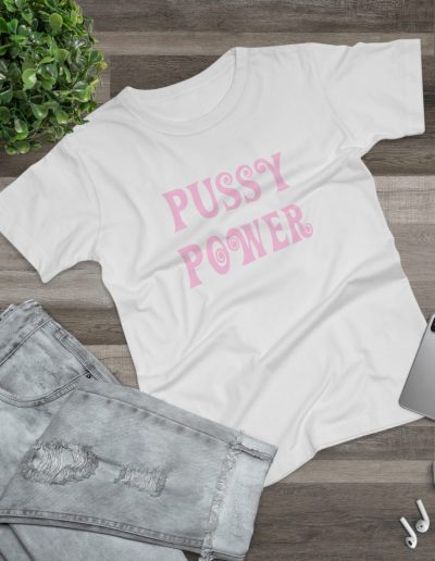 PUSSY POWER feministické dámské tričko
