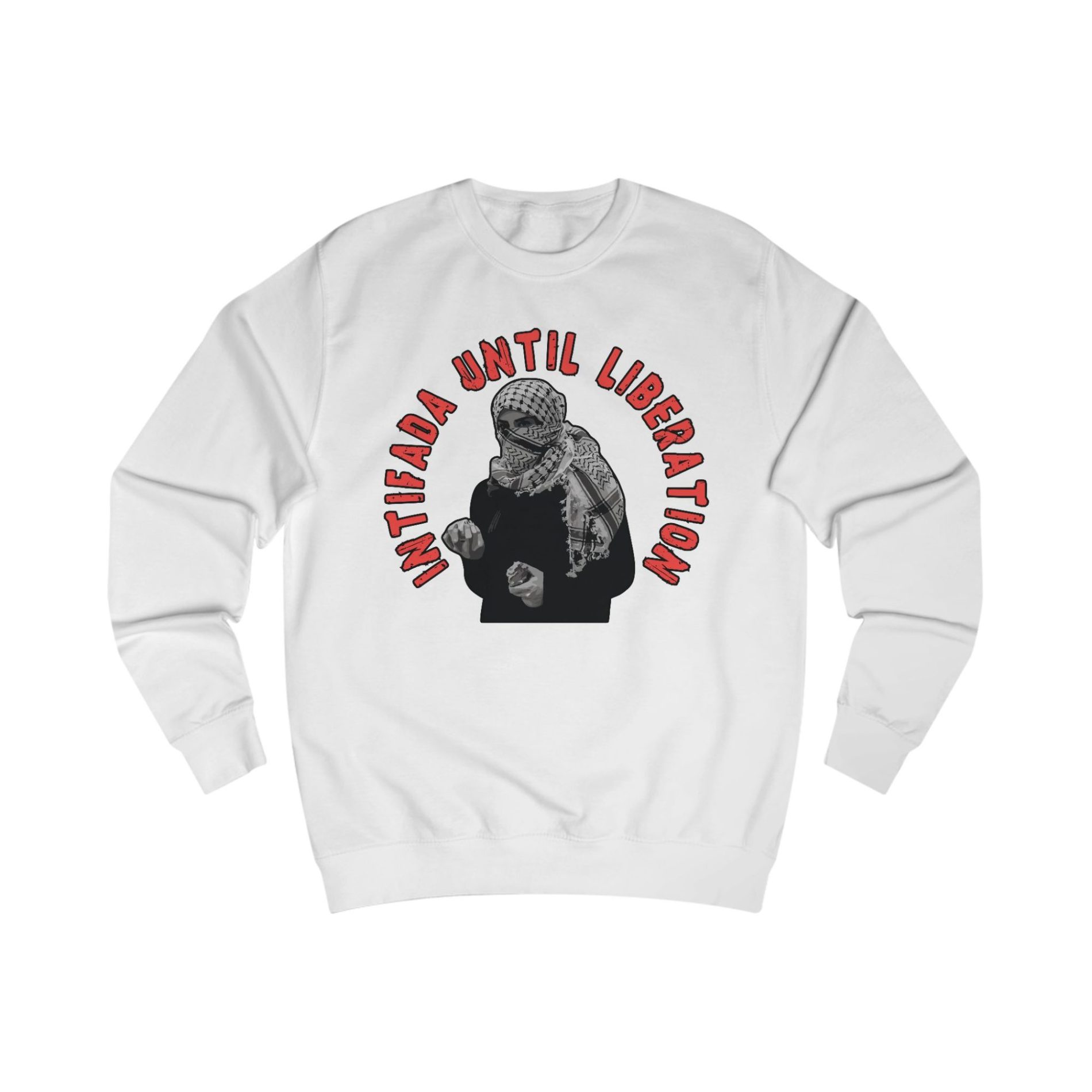 Intifada Until Liberation unisex mikina bez kapuce 1 Intifada Until Liberation unisex mikina bez kapuce