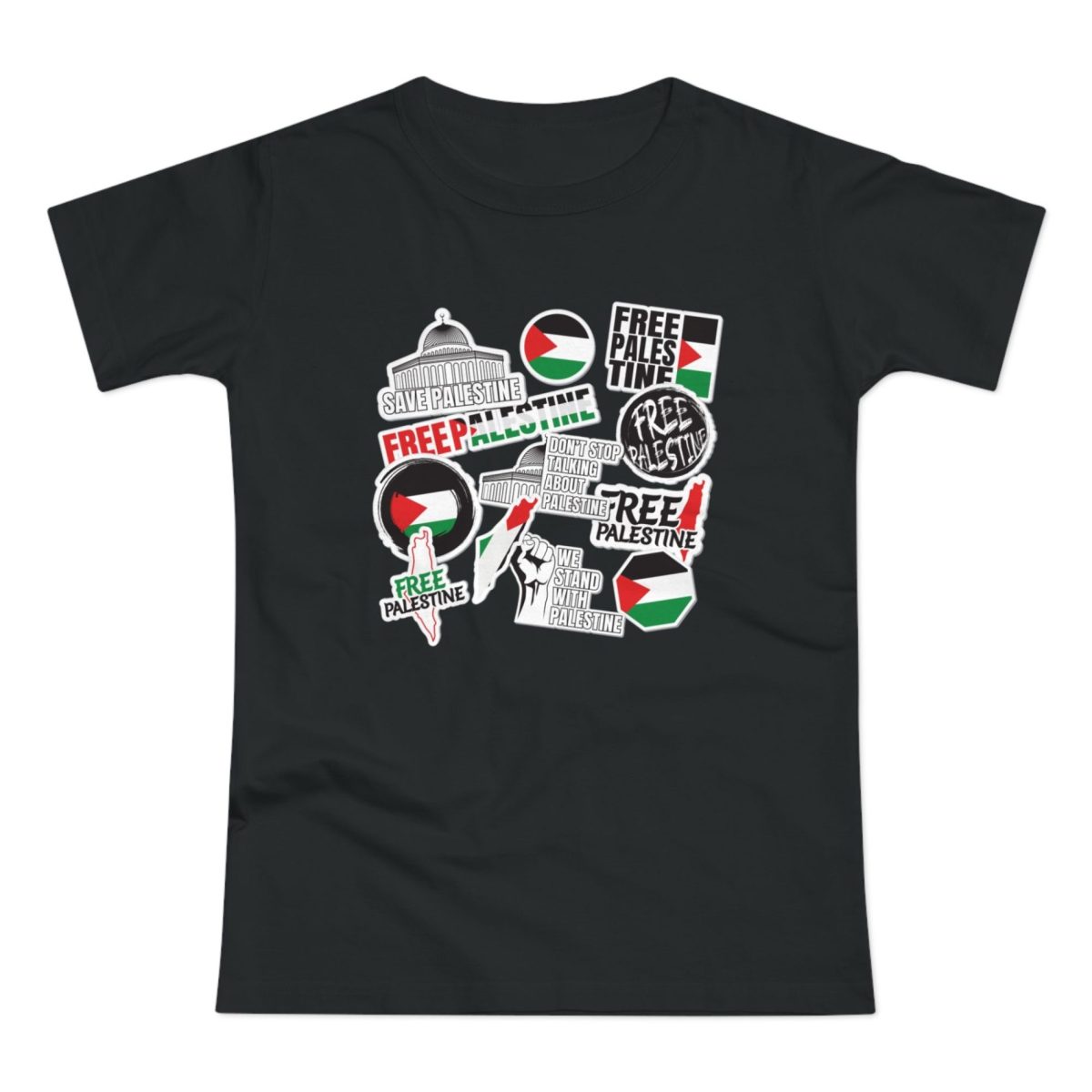 Free Palestine Stickers dámské tričko