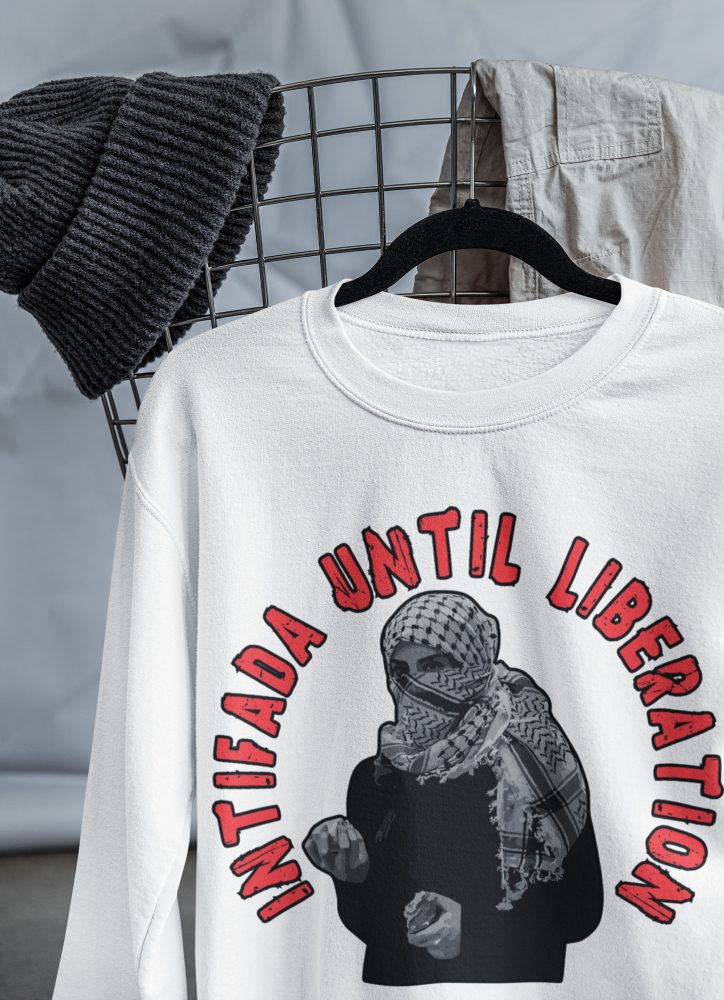 Intifada Until Liberation unisex mikina bez kapuce