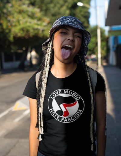 Love Music Hate Fascism dámské tričko