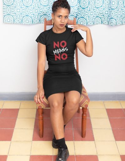 NO MEANS NO feministické dámské tričko