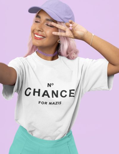 No Chance for Nazis unisex organické tričko