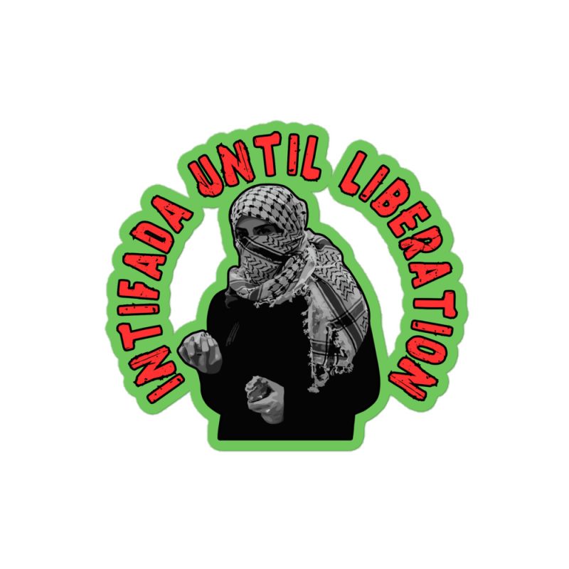 Intifada Until Liberation kiss cut samolepky