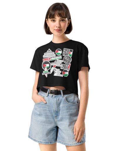 Free Palestine Stickers crop top