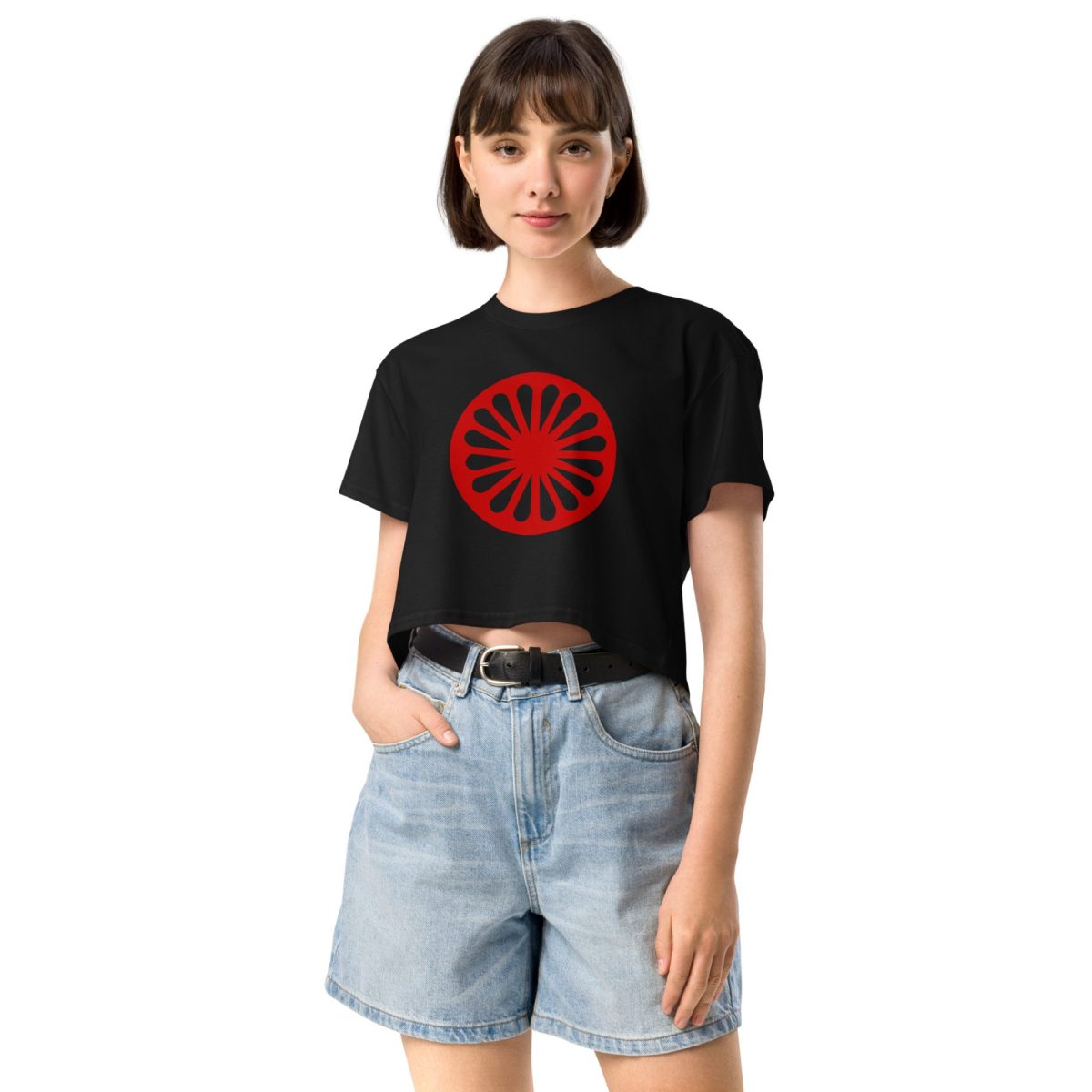 Romské kolo (červená čakra) crop top