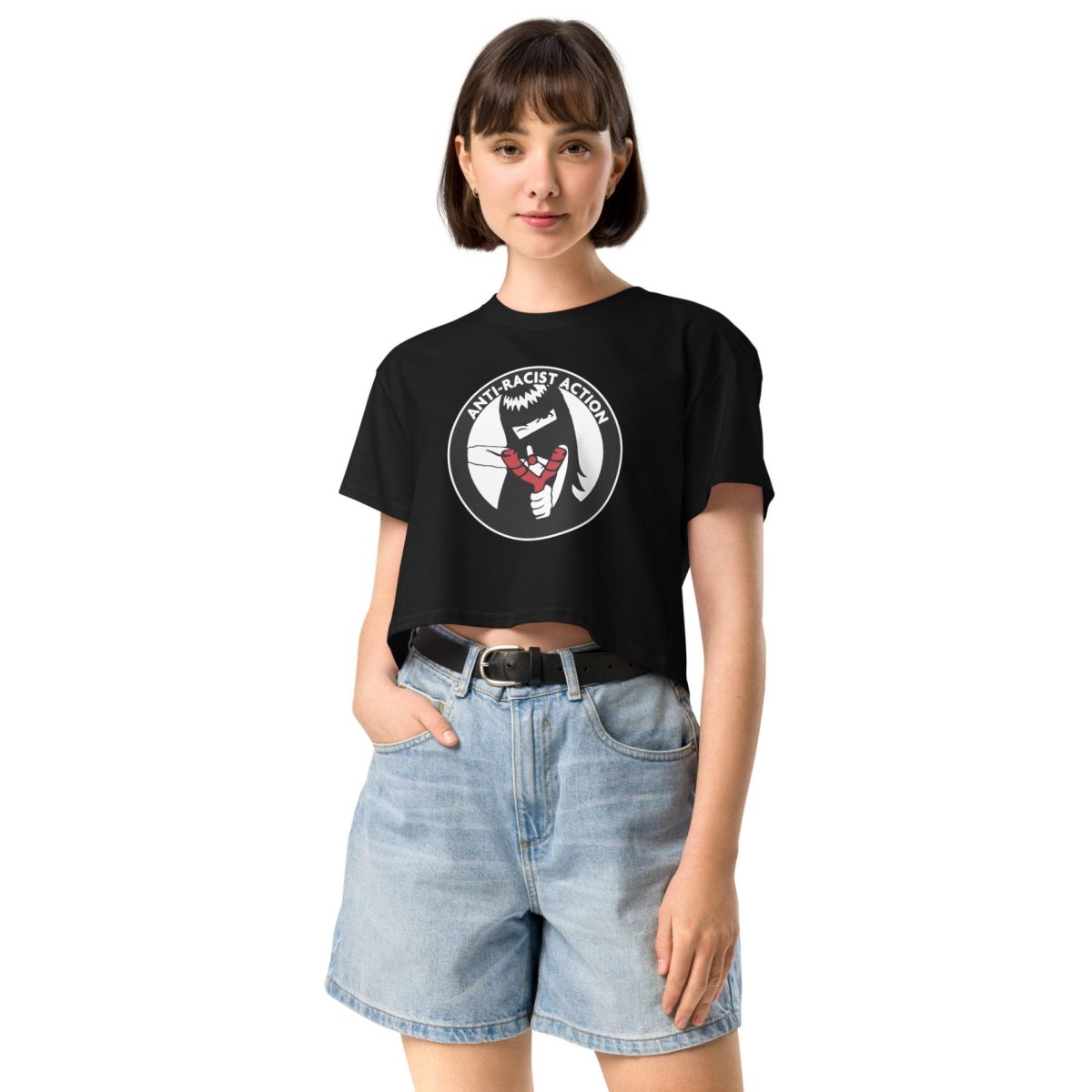 Anti-Racist Action crop top