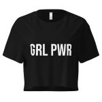 GRL PWR feministický crop top