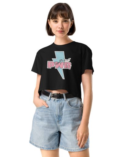 Girl PWR feministický crop top