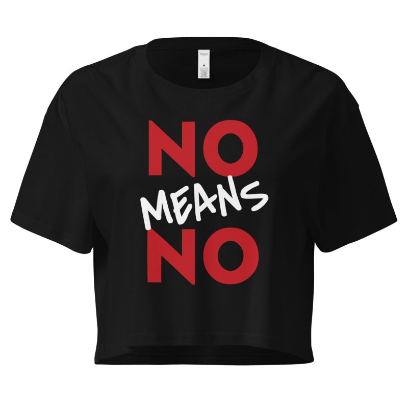 NO MEANS NO feministický crop top