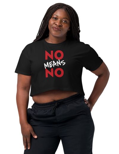 NO MEANS NO feministický crop top