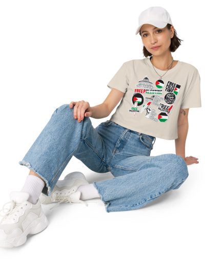 Free Palestine Stickers crop top