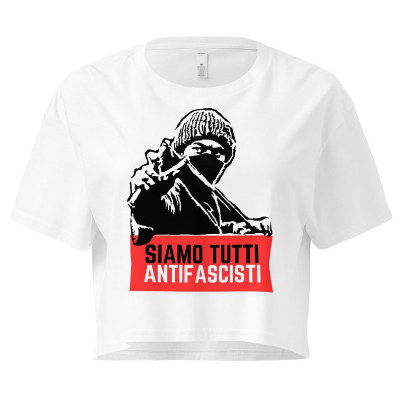 Siamo Tutti Antifascisti (Red Banner) crop top