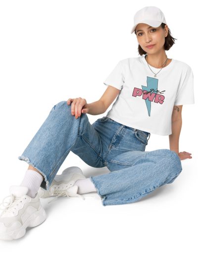 Girl PWR feministický crop top