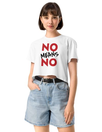 NO MEANS NO feministický crop top