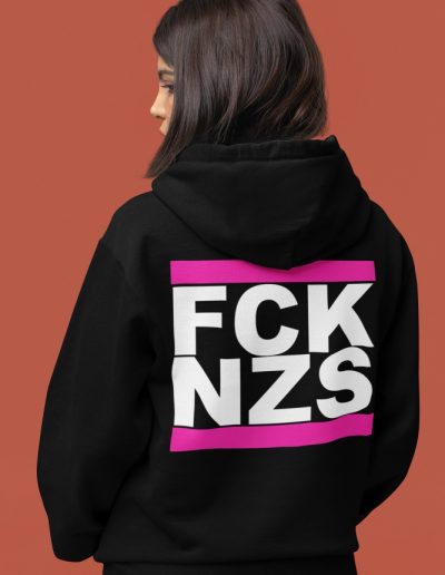 FCK NZS Pink unisex mikina s kapucí na zip