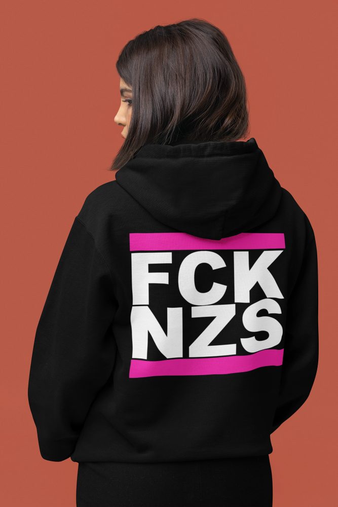 FCK NZS Pink unisex mikina s kapucí na zip