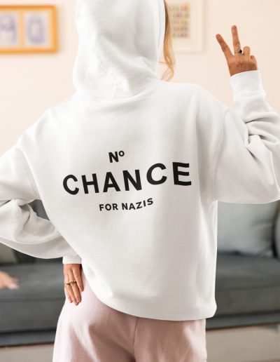 No Chance for Nazis unisex mikina s kapucí na zip