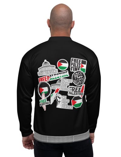 Free Palestine Stickers unisex bomber bunda