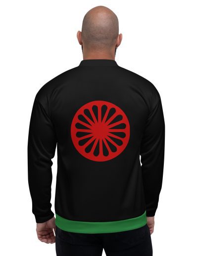 Romské kolo (červená čakra) unisex bomber bunda