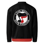 Love Music Hate Fascism unisex bomber bunda