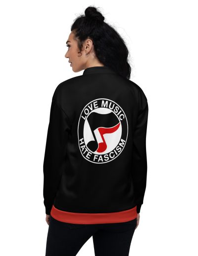 Love Music Hate Fascism unisex bomber bunda