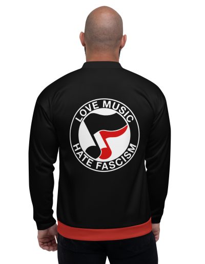 Love Music Hate Fascism unisex bomber bunda