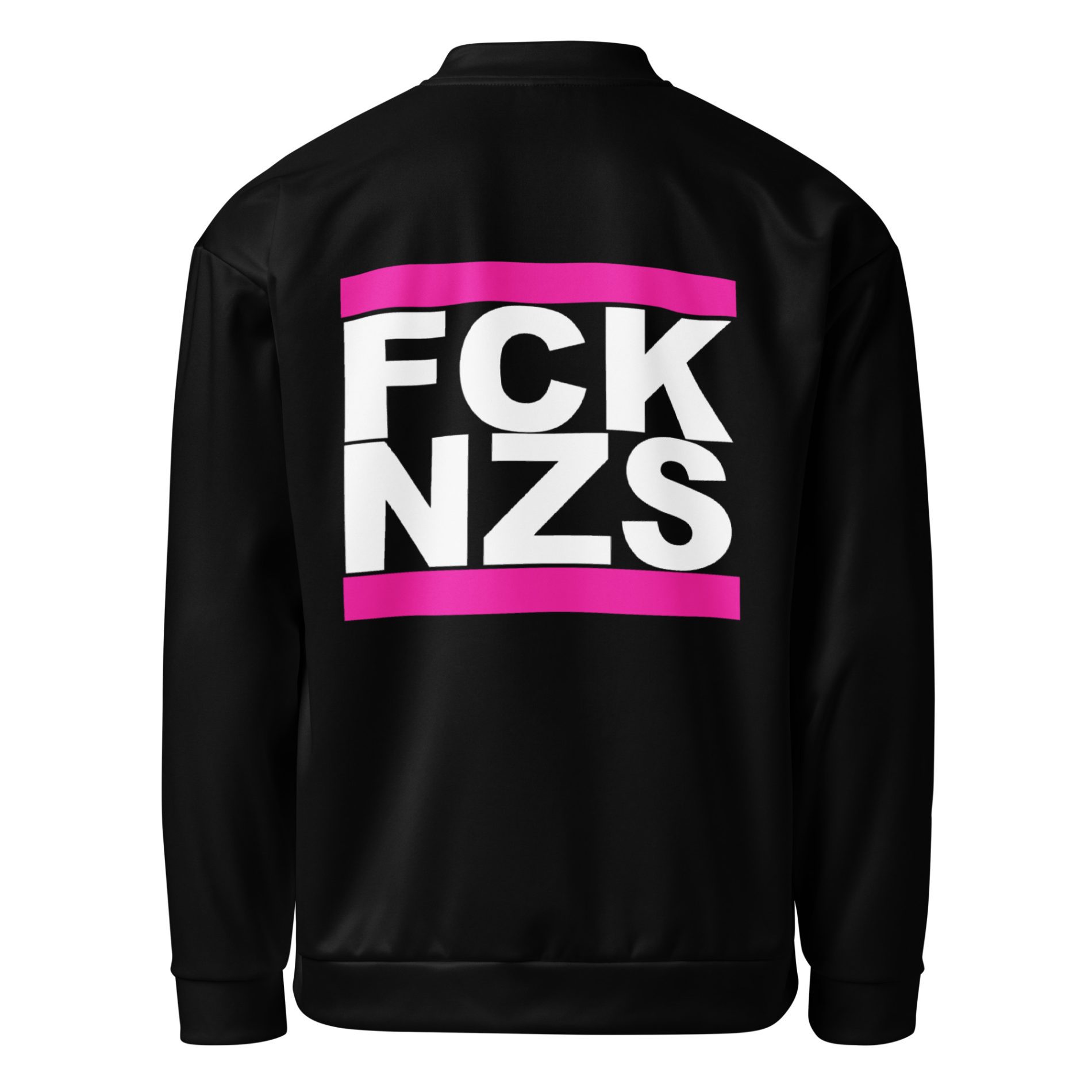 FCK NZS Pink unisex bomber bunda 1 FCK NZS Pink unisex bomber bunda