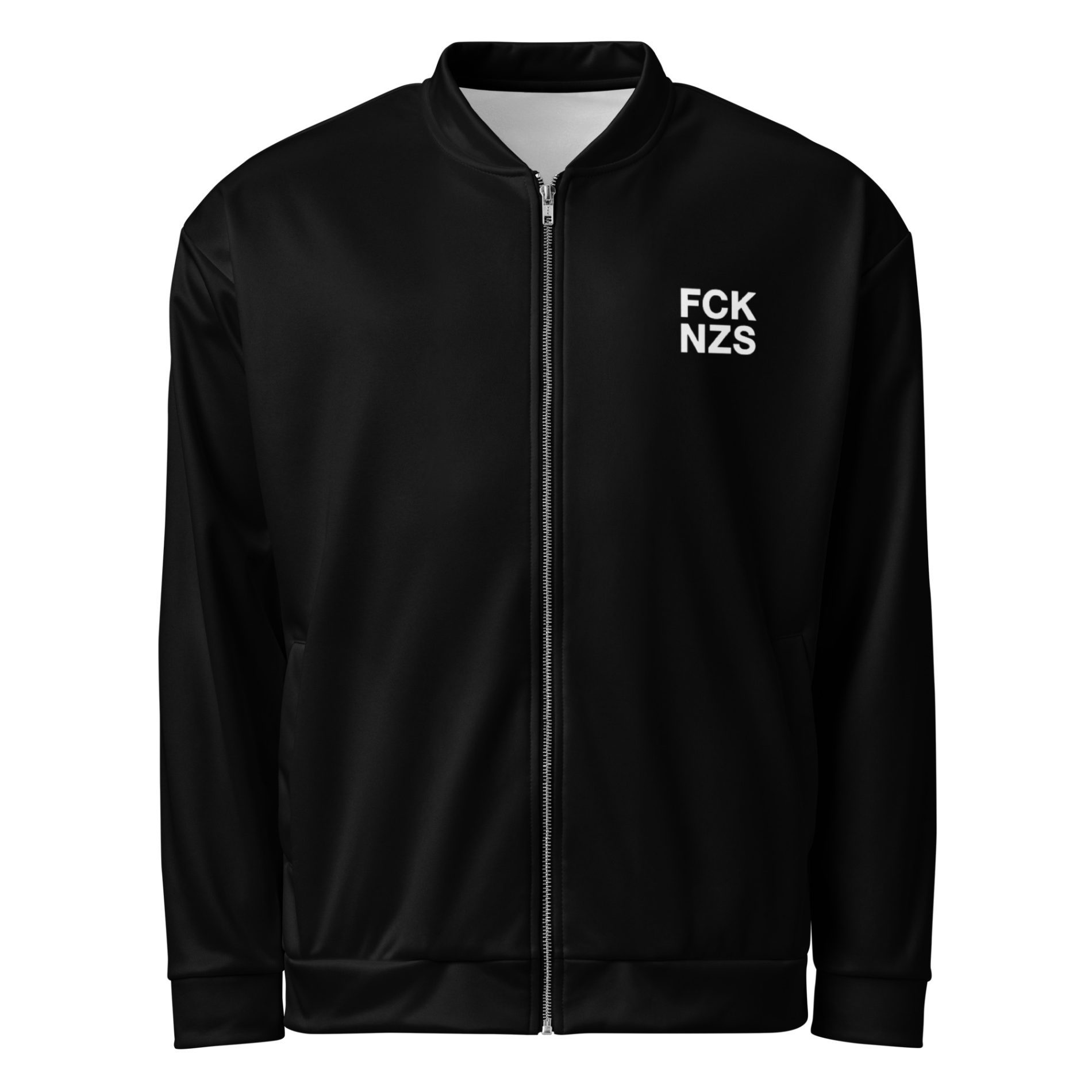 FCK NZS Bold unisex bomber bunda 1 FCK NZS Bold unisex bomber bunda