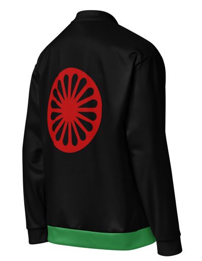 Romské kolo (červená čakra) unisex bomber bunda