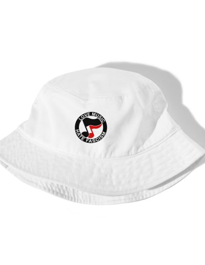 Love Music Hate Fascism bucket klobouk (organická bavlna)