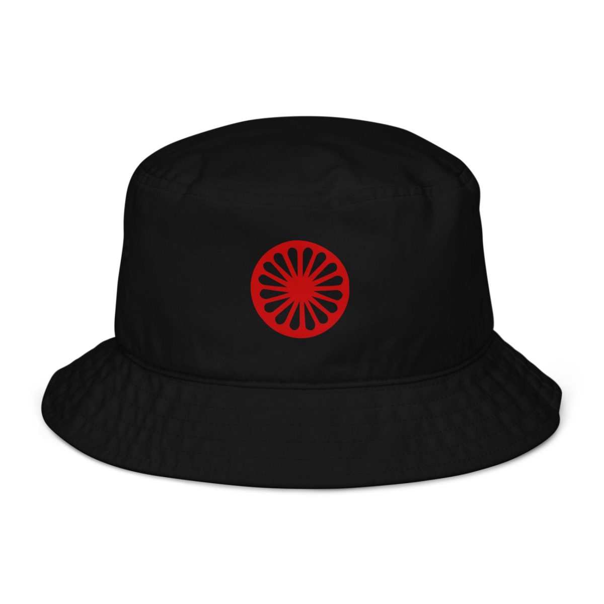 Romské kolo (červená čakra) bucket klobouk (organická bavlna)