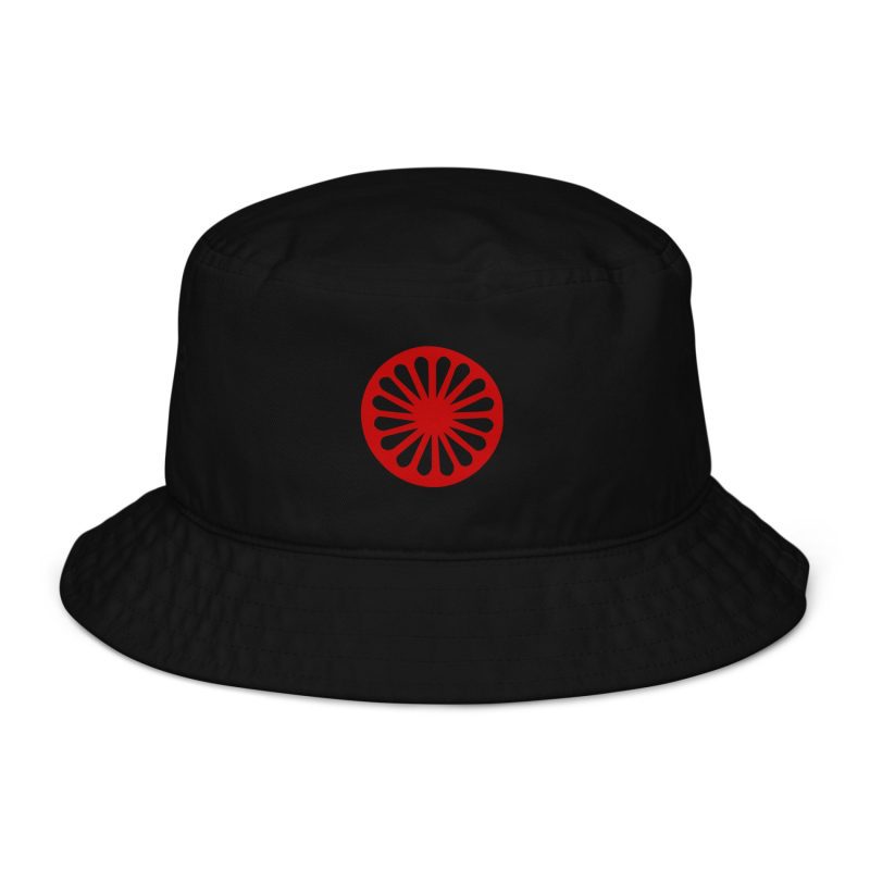 Romské kolo (červená čakra) bucket klobouk (organická bavlna)