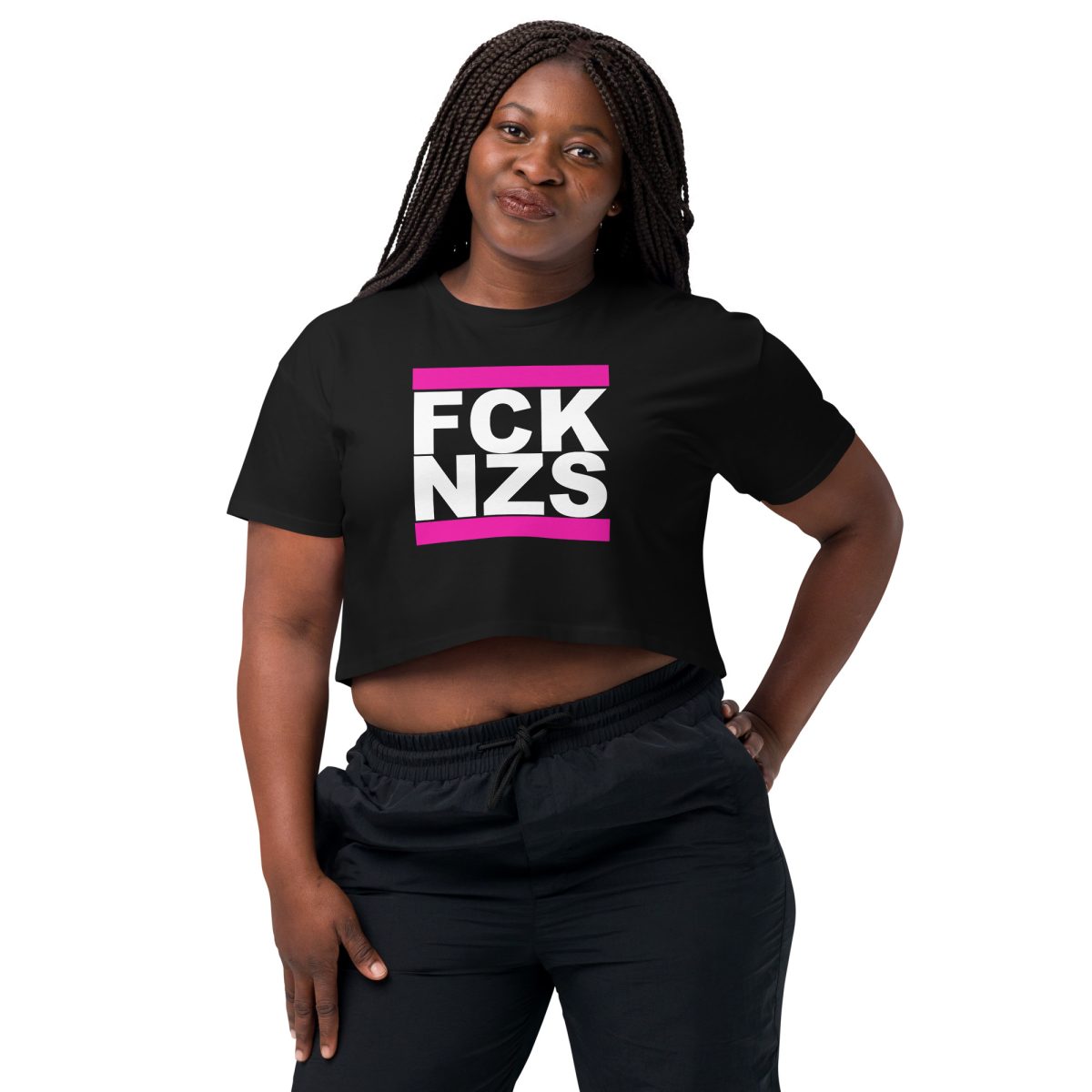 FCK NZS Pink crop top
