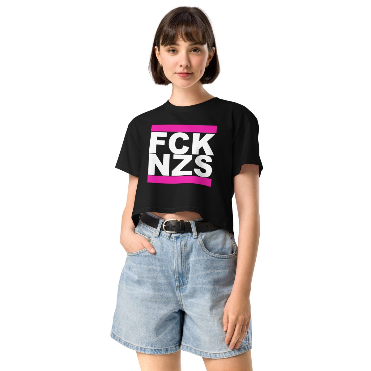 FCK NZS Pink crop top