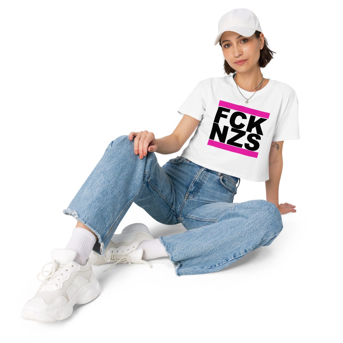 FCK NZS Pink crop top